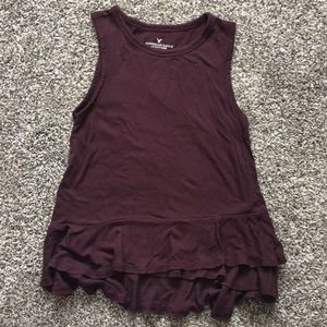 American Eagle Ruffle Tank